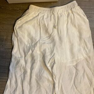 White cover up pants for bikini